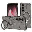 Husa de protectie Techsuit Carbon Shield PRO compatibil cu Samsung Galaxy S25, Negru Fumuriu