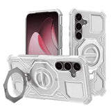 Husa de protectie Techsuit Carbon Shield PRO compatibil cu Samsung Galaxy S25 Plus, Alb Transparent