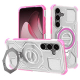 Husa de protectie Techsuit Carbon Shield PRO compatibil cu Samsung Galaxy S25 Plus, Roz Transparent