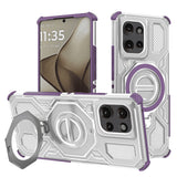 Husa de protectie Techsuit Carbon Shield PRO compatibil cu Motorola Edge 50, Mov Transparent