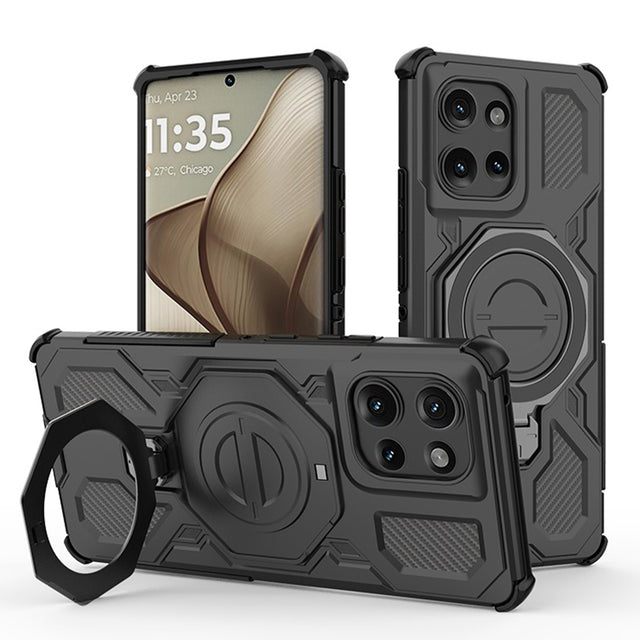 Husa de protectie Techsuit Carbon Shield PRO compatibil cu Motorola Edge 50, Negru