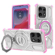 Husa de protectie Techsuit Carbon Shield PRO compatibil cu Motorola Edge 50 Pro, Roz Transparent