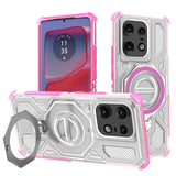 Husa de protectie Techsuit Carbon Shield PRO compatibil cu Motorola Edge 50 Pro, Roz Transparent