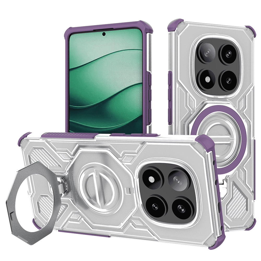 Husa de protectie Techsuit Carbon Shield PRO compatibil cu Xiaomi Redmi Note 14 Pro 5G / Poco X7, Mov Transparent