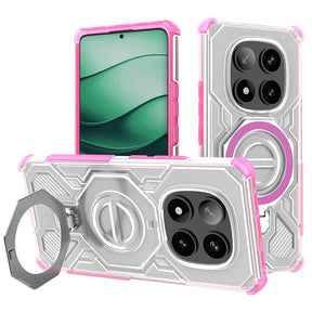 Husa de protectie Techsuit Carbon Shield PRO compatibil cu Xiaomi Redmi Note 14 Pro+ 5G, Roz Transparent