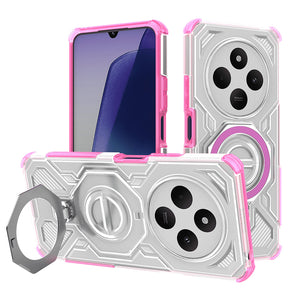 Husa de protectie Techsuit Carbon Shield PRO compatibil cu Xiaomi Redmi 14C / Poco C75, Roz Transparent