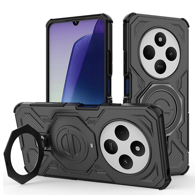 Husa de protectie Techsuit Carbon Shield PRO compatibil cu Xiaomi Redmi 14C / Poco C75, Negru