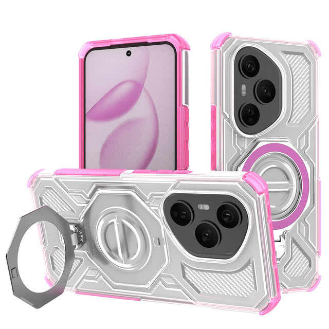 Husa de protectie Techsuit Carbon Shield PRO compatibil cu Honor 400 Pro, Roz Transparent