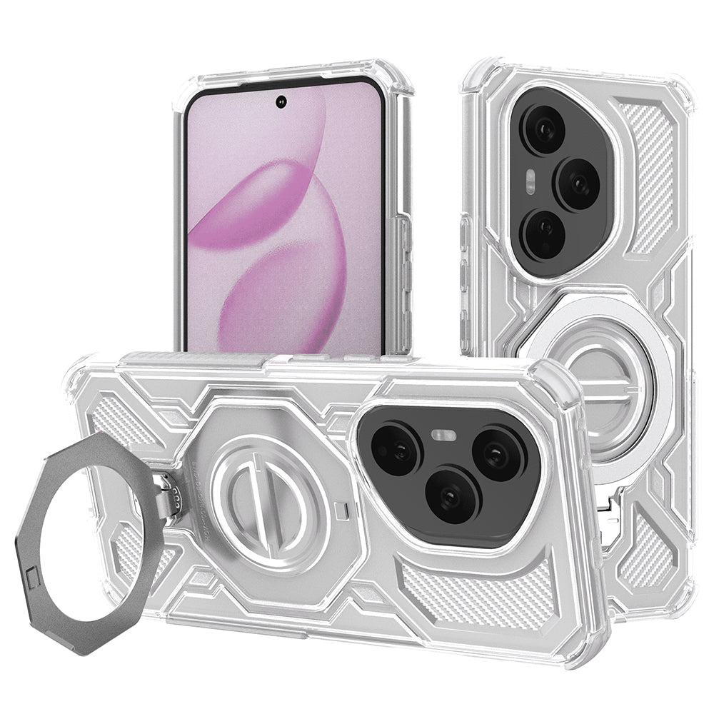 Husa de protectie Techsuit Carbon Shield PRO compatibil cu Honor 400 Pro, Alb Transparent