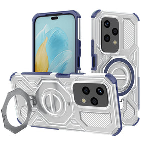 Husa de protectie Techsuit Carbon Shield PRO compatibil cu Honor 200 Lite, Albastru Transparent