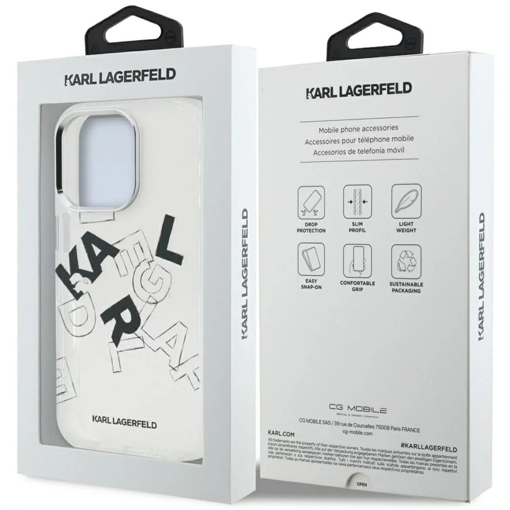 Husa de protectie Karl Lagerfeld compatibil cu iPhone 16 Pro, Transparent