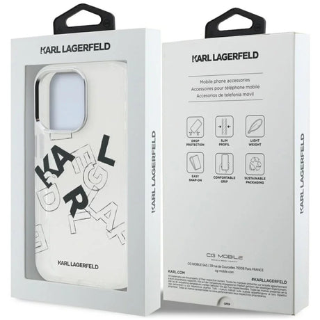 Husa de protectie Karl Lagerfeld compatibil cu iPhone 16 Pro, Transparent