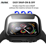 Accesoriu smartwatch ANANK Screen Guard compatibil cu Apple Watch 7 45mm, Negru