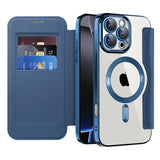 Husa de protectie Techsuit SmartMag Book compatibil cu iPhone 16 Pro Max, Albastru