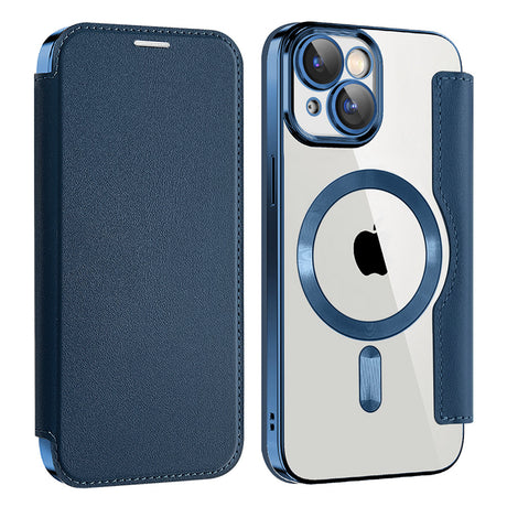 Husa de protectie Techsuit SmartMag Book compatibil cu iPhone 14 Plus, Albastru
