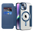 Husa de protectie Techsuit SmartMag Book compatibil cu iPhone 14 Plus, Albastru