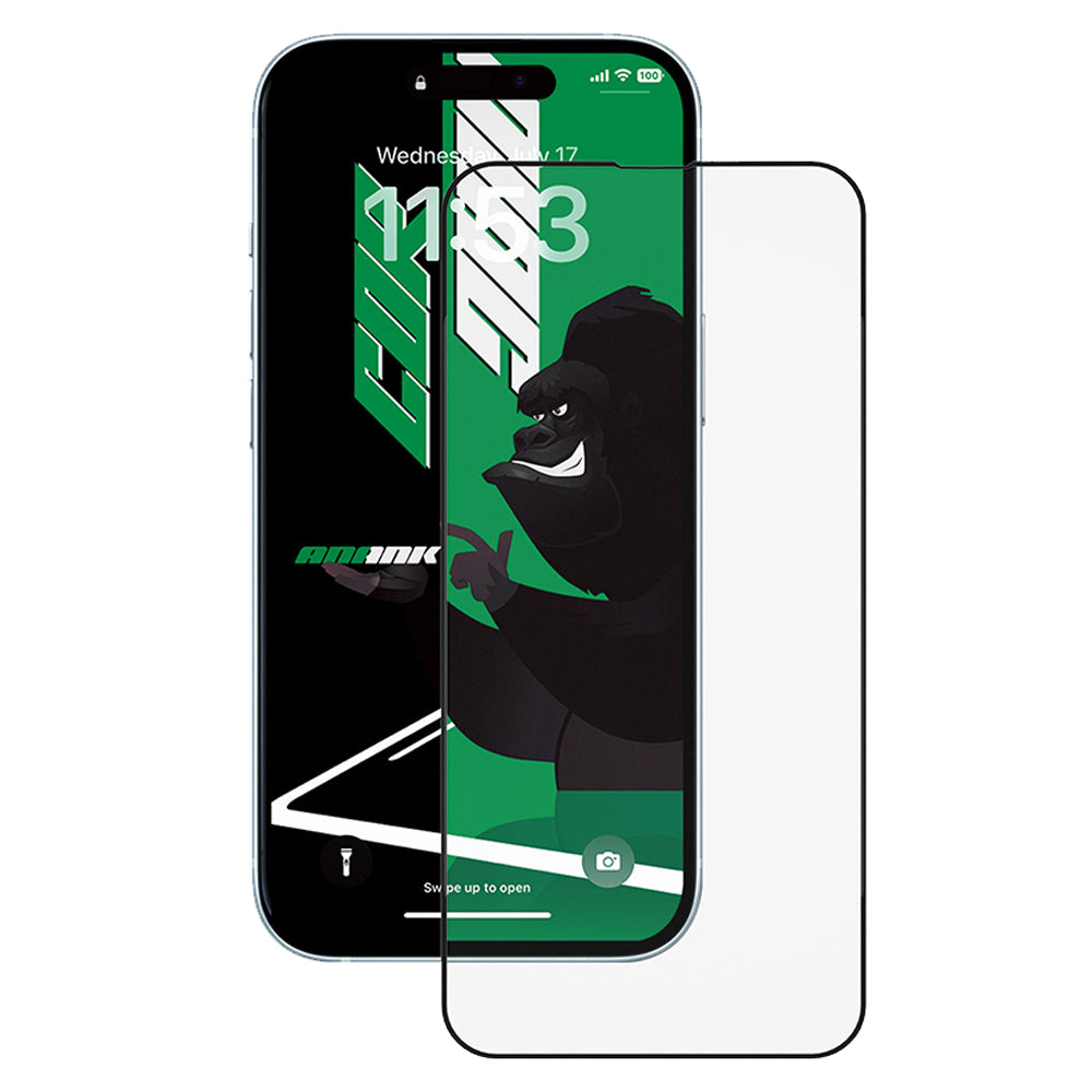 Folie de protectie ANANK 2.5D CG Glass compatibil cu iPhone 15 Pro Max, Negru