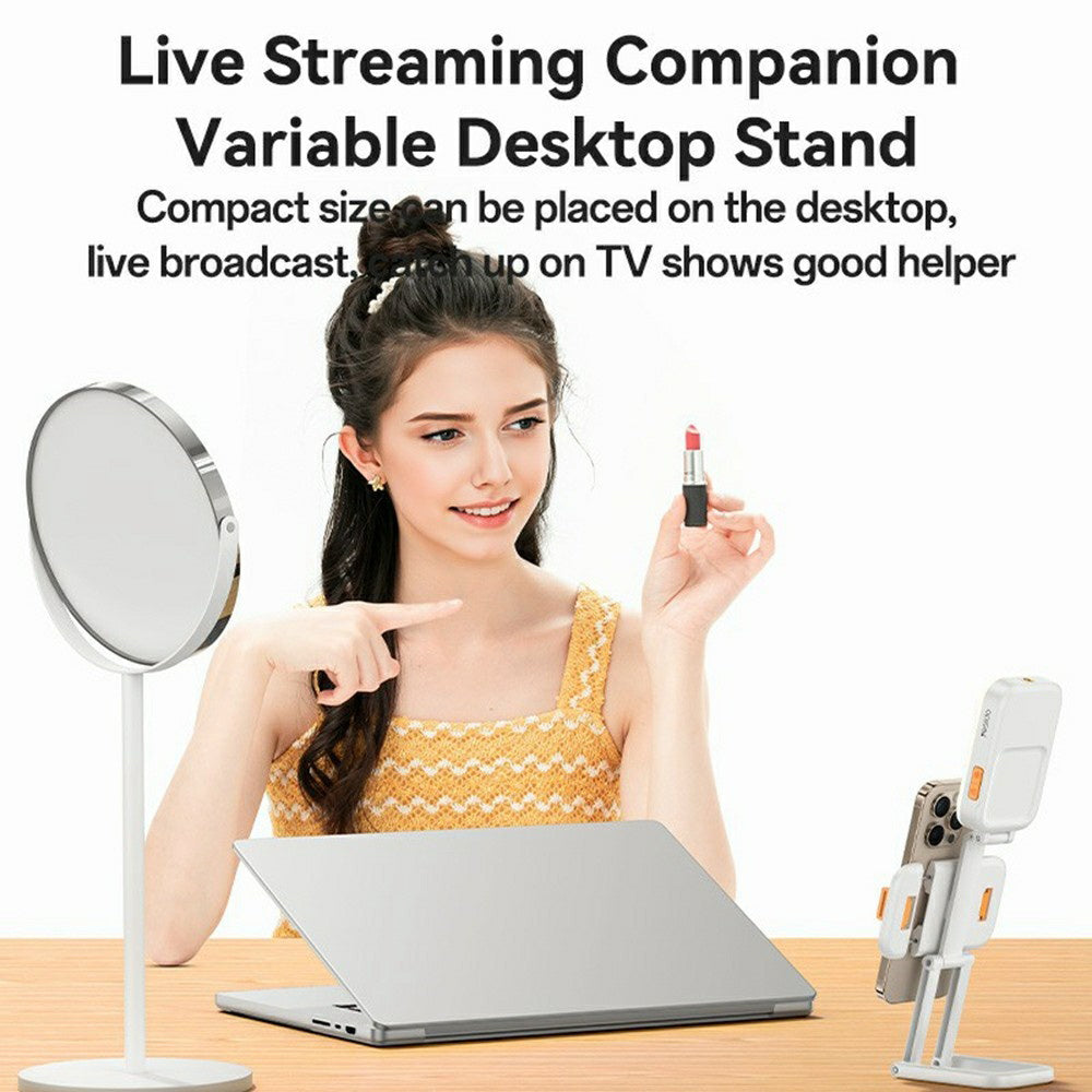Suport Yesido Desk Phone (DH10), with Beauty Refill Light, Adjustable, 1000mAh, 4.7-7", Alb