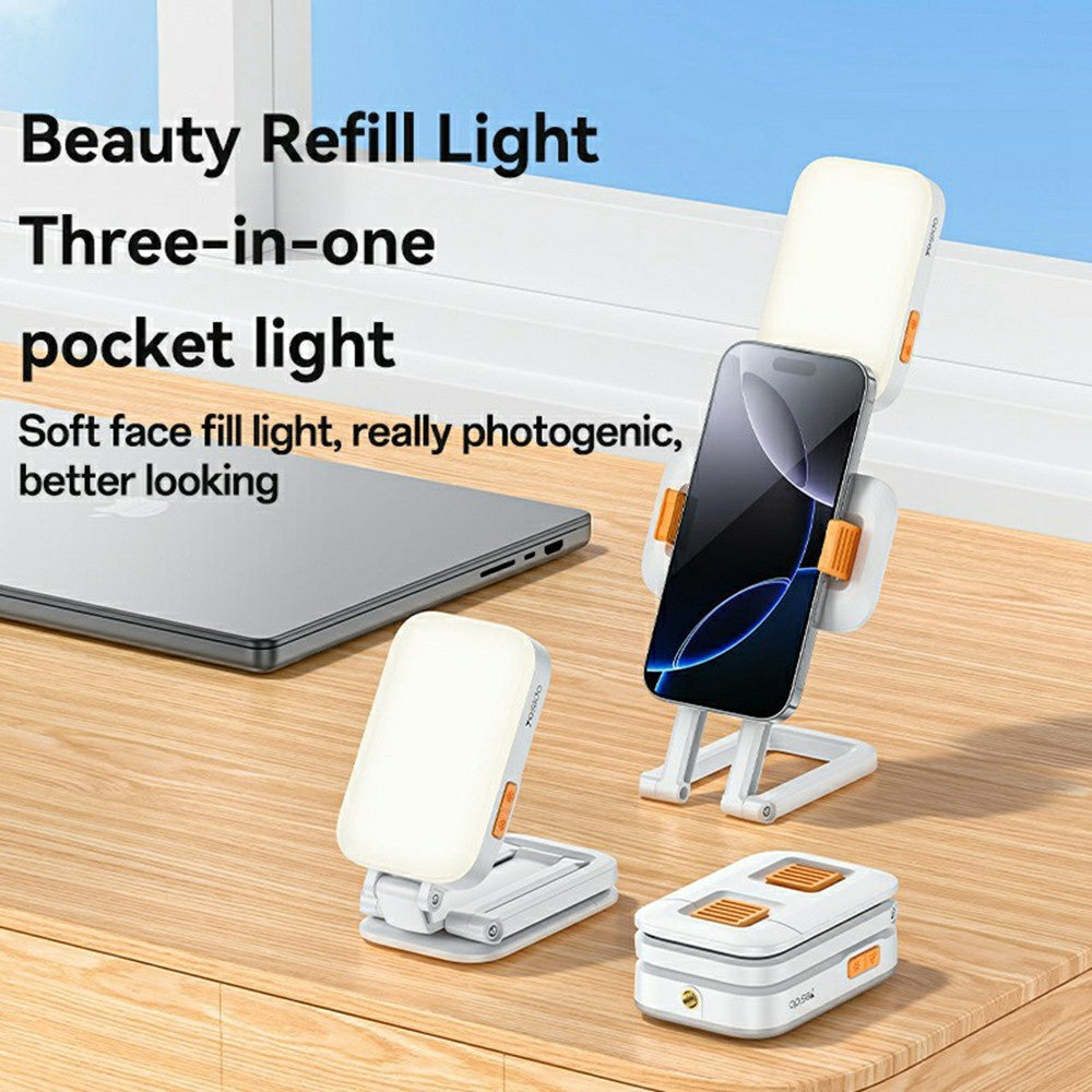 Suport Yesido Desk Phone (DH10), with Beauty Refill Light, Adjustable, 1000mAh, 4.7-7", Alb