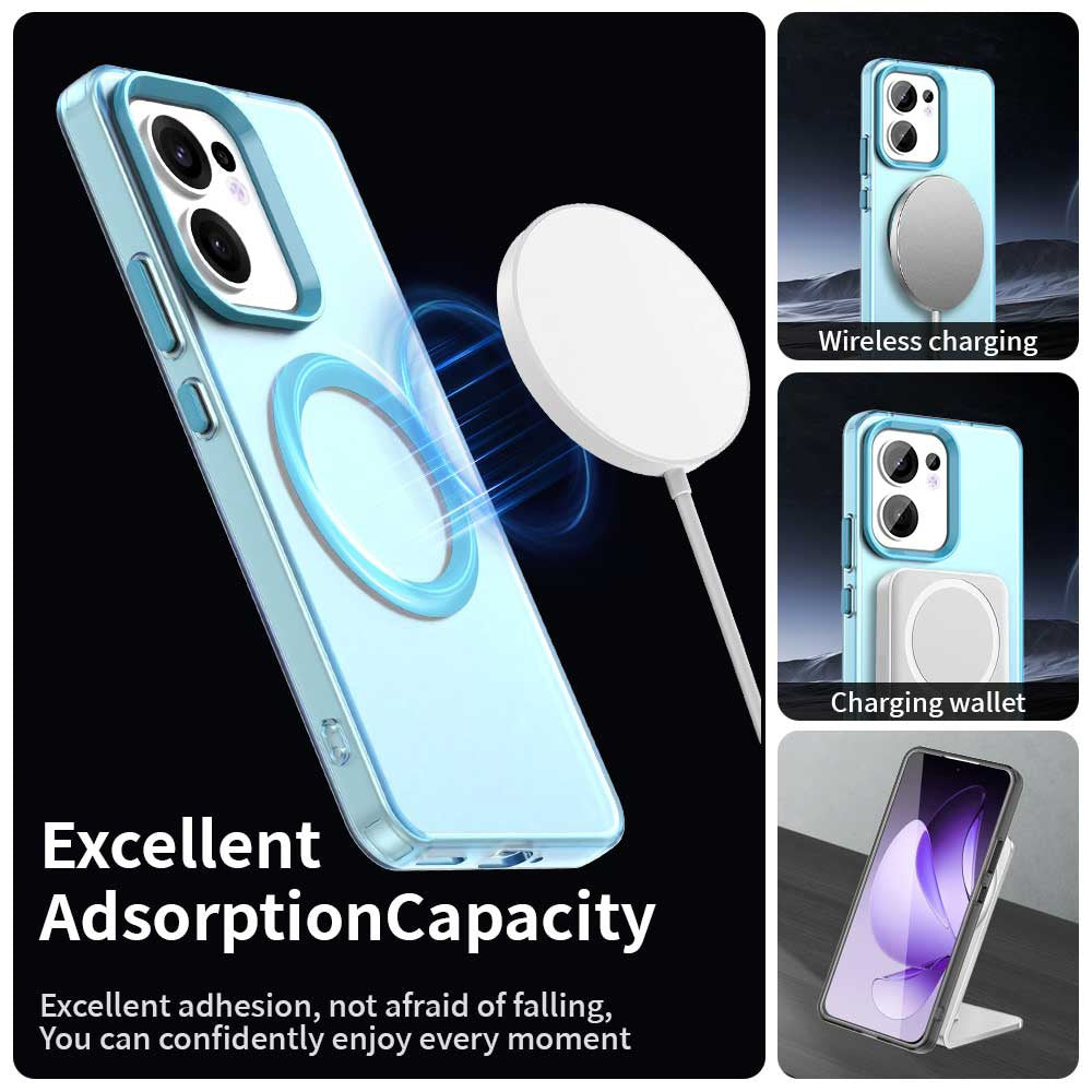 Husa de protectie Techsuit CandyCase MagSafe compatibil cu Oppo Reno13 F 4G / Reno13 F 5G / Reno13 FS 5G, Albastru