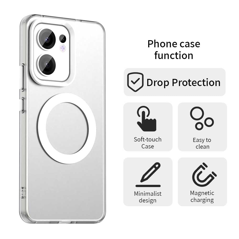 Husa de protectie Techsuit CandyCase MagSafe compatibil cu Oppo Reno13 F 4G / Reno13 F 5G / Reno13 FS 5G, Alb