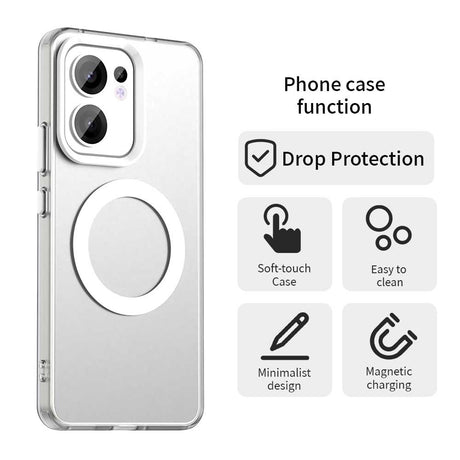 Husa de protectie Techsuit CandyCase MagSafe compatibil cu Oppo Reno13 F 4G / Reno13 F 5G / Reno13 FS 5G, Alb