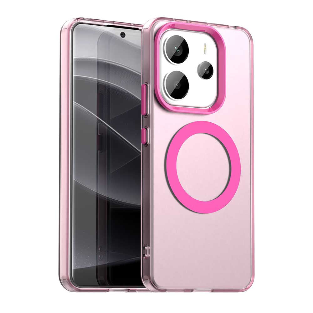 Husa de protectie Techsuit CandyCase MagSafe compatibil cu Xiaomi Redmi Note 14 4G (Standard), Roz