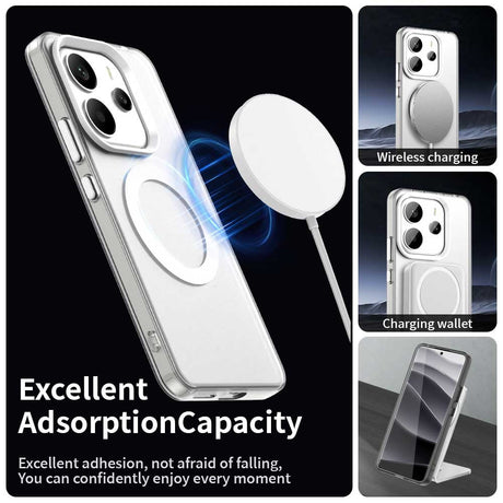 Husa de protectie Techsuit CandyCase MagSafe compatibil cu Xiaomi Redmi Note 14 4G (Standard), Alb
