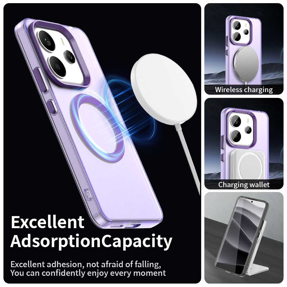 Husa de protectie Techsuit CandyCase MagSafe compatibil cu Xiaomi Redmi Note 14 4G (Regional), Mov