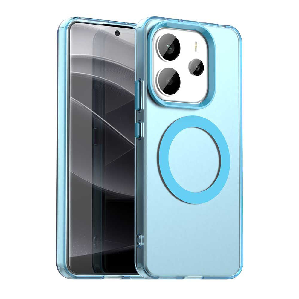 Husa de protectie Techsuit CandyCase MagSafe compatibil cu Xiaomi Redmi Note 14 4G (Regional), Albastru