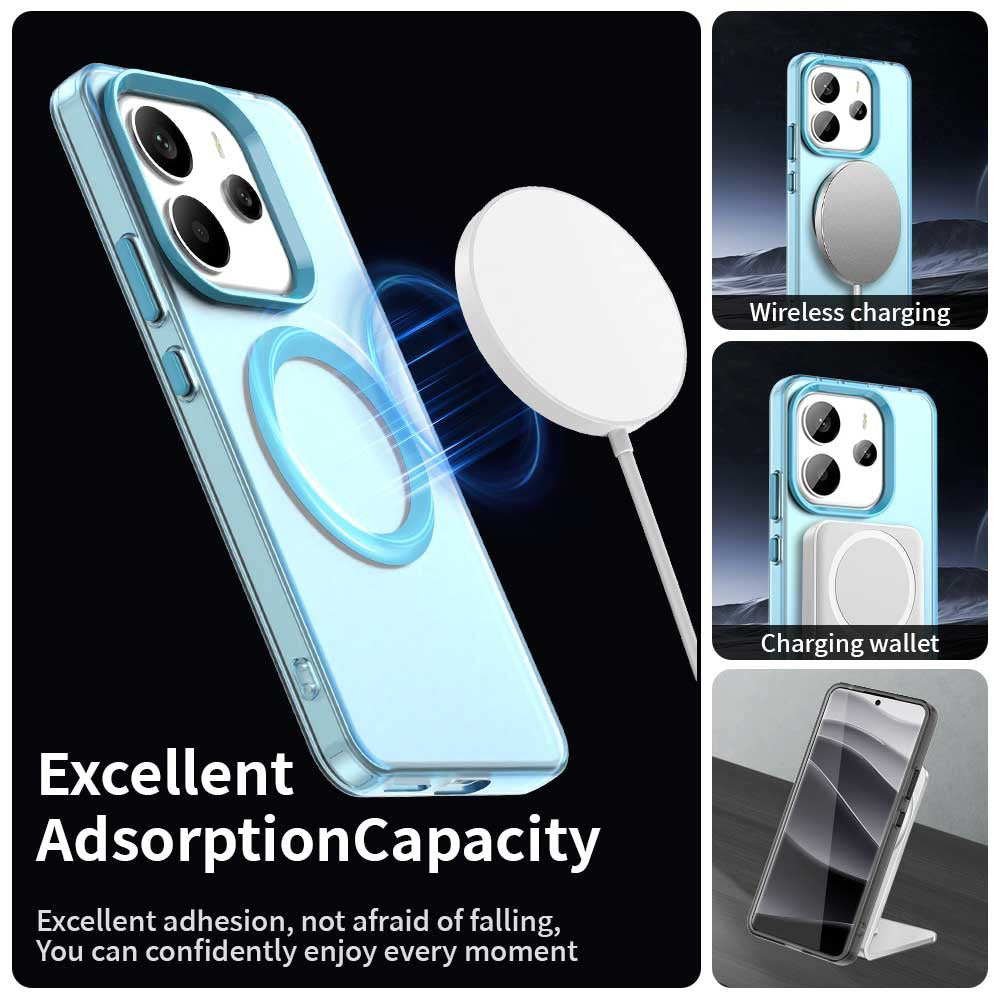 Husa de protectie Techsuit CandyCase MagSafe compatibil cu Xiaomi Redmi Note 14 4G (Regional), Albastru