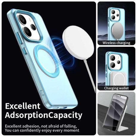 Husa de protectie Techsuit CandyCase MagSafe compatibil cu Xiaomi Redmi Note 14 4G (Regional), Albastru