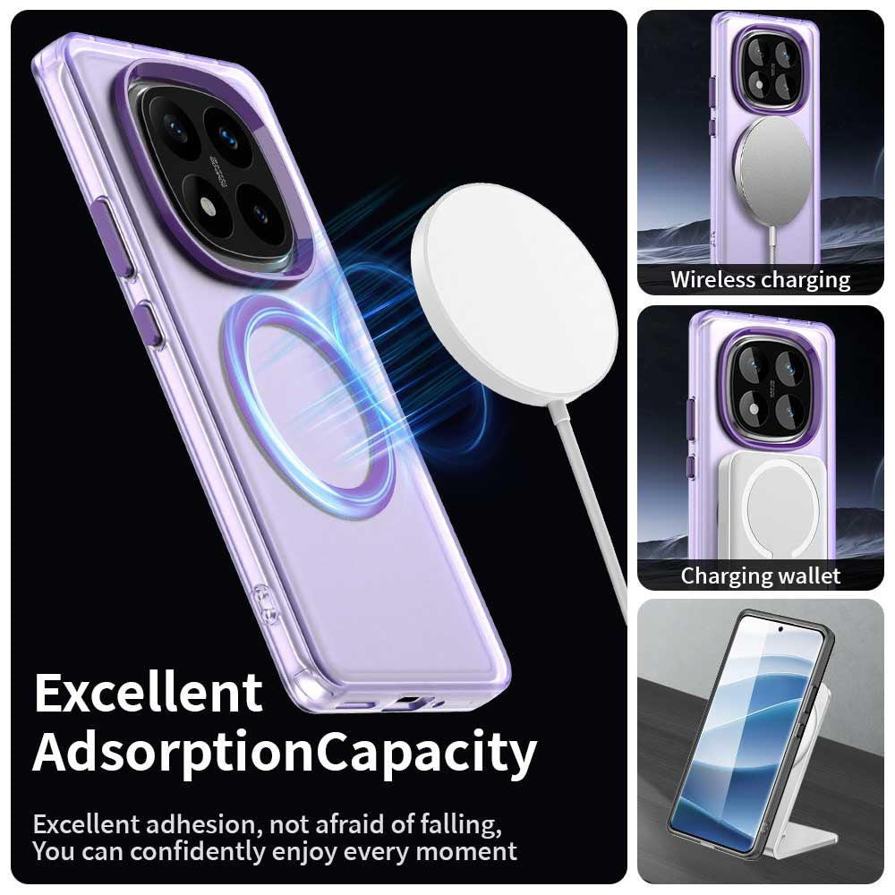Husa de protectie Techsuit CandyCase MagSafe compatibil cu Xiaomi Redmi Note 14 Pro 4G, Mov
