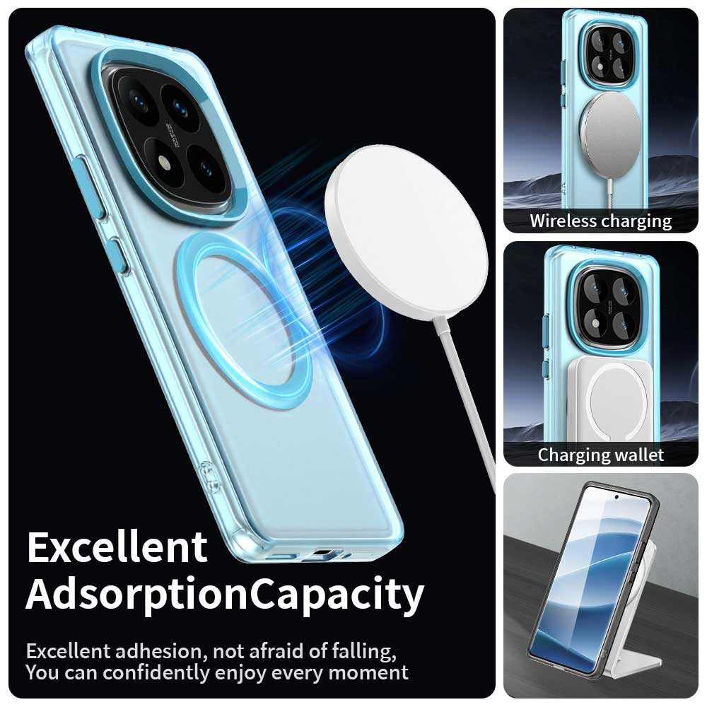 Husa de protectie Techsuit CandyCase MagSafe compatibil cu Xiaomi Redmi Note 14 Pro 5G / Poco X7, Albastru