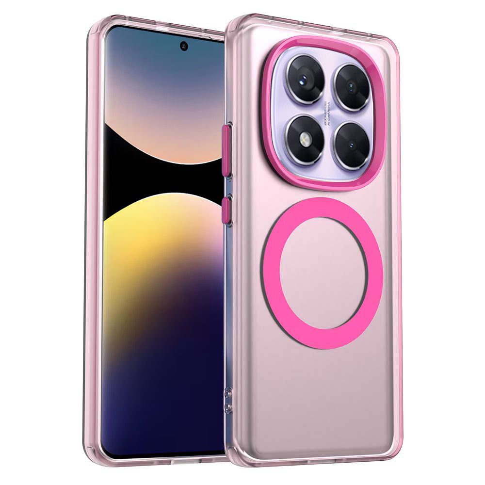 Husa de protectie Techsuit CandyCase MagSafe compatibil cu Xiaomi Redmi Note 14 Pro 5G / Poco X7, Roz