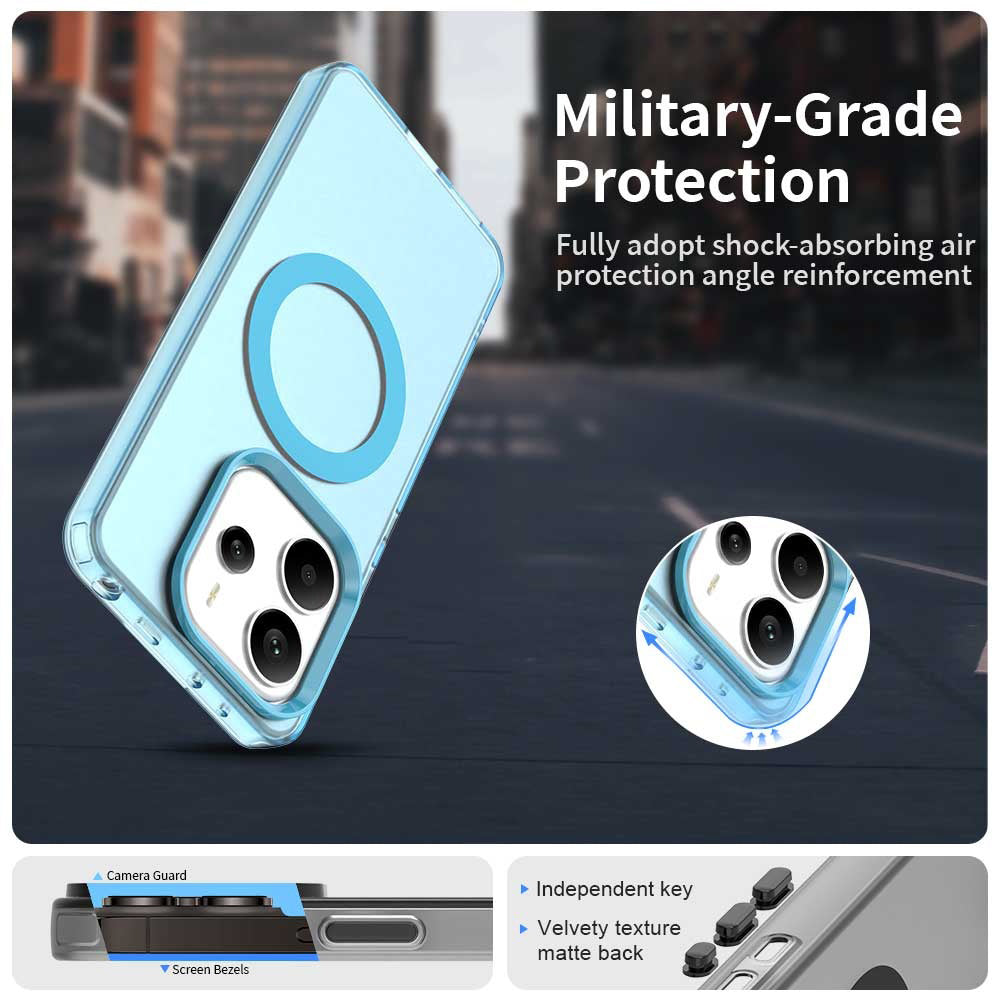 Husa de protectie Techsuit CandyCase MagSafe compatibil cu Xiaomi Redmi Note 14 5G, Albastru