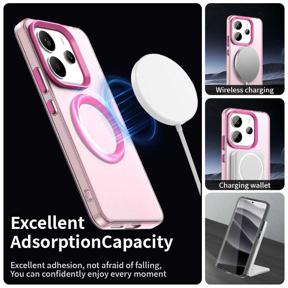 Husa de protectie Techsuit CandyCase MagSafe compatibil cu Xiaomi Redmi Note 14 5G, Roz