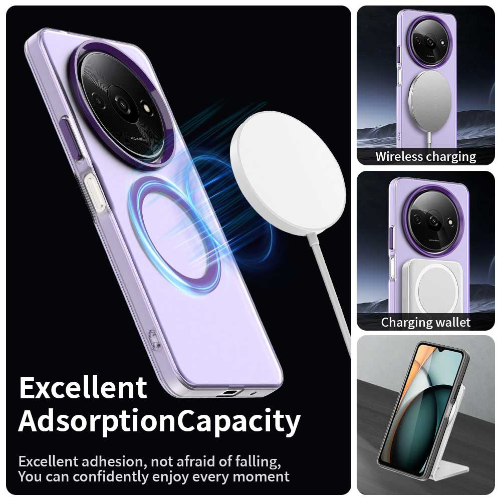 Husa de protectie Techsuit CandyCase MagSafe compatibil cu Xiaomi Redmi A3 / Redmi A3x, Mov