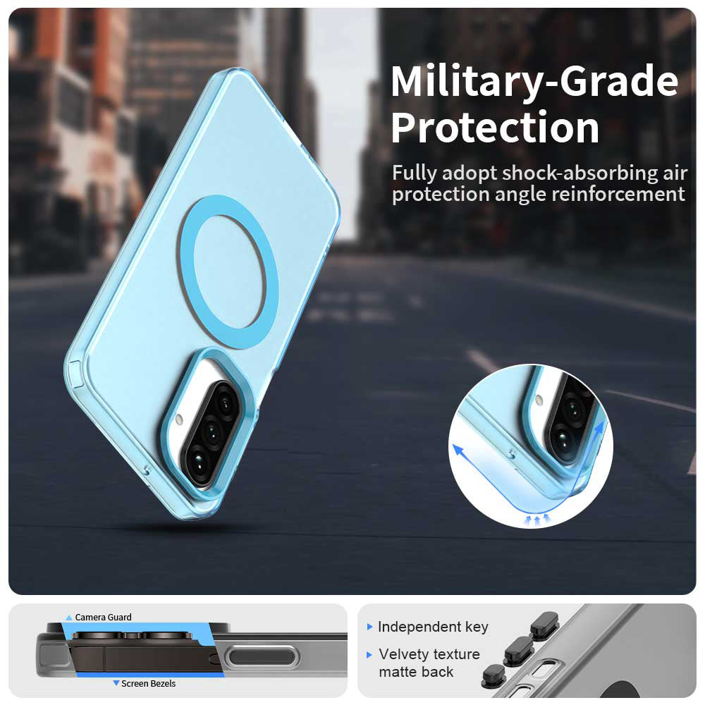Husa de protectie Techsuit CandyCase MagSafe compatibil cu Samsung Galaxy A17 5G / A17 4G / M17 / F17, Albastru