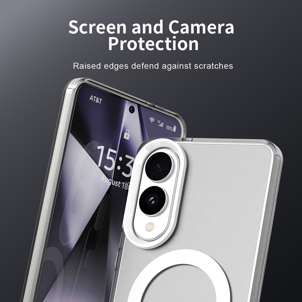 Husa de protectie Techsuit CandyCase MagSafe compatibil cu Samsung Galaxy S25 Edge, Alb