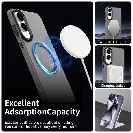 Husa de protectie Techsuit CandyCase MagSafe compatibil cu Samsung Galaxy S25 Edge, Negru