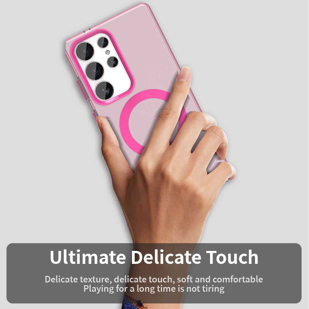Husa de protectie Techsuit CandyCase MagSafe compatibil cu Samsung Galaxy S25 Ultra, Roz