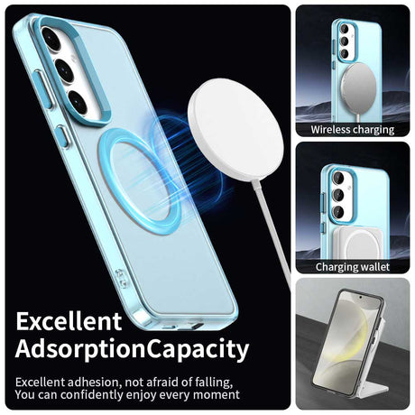 Husa de protectie Techsuit CandyCase MagSafe compatibil cu Samsung Galaxy S24 Plus / S25 Plus, Albastru