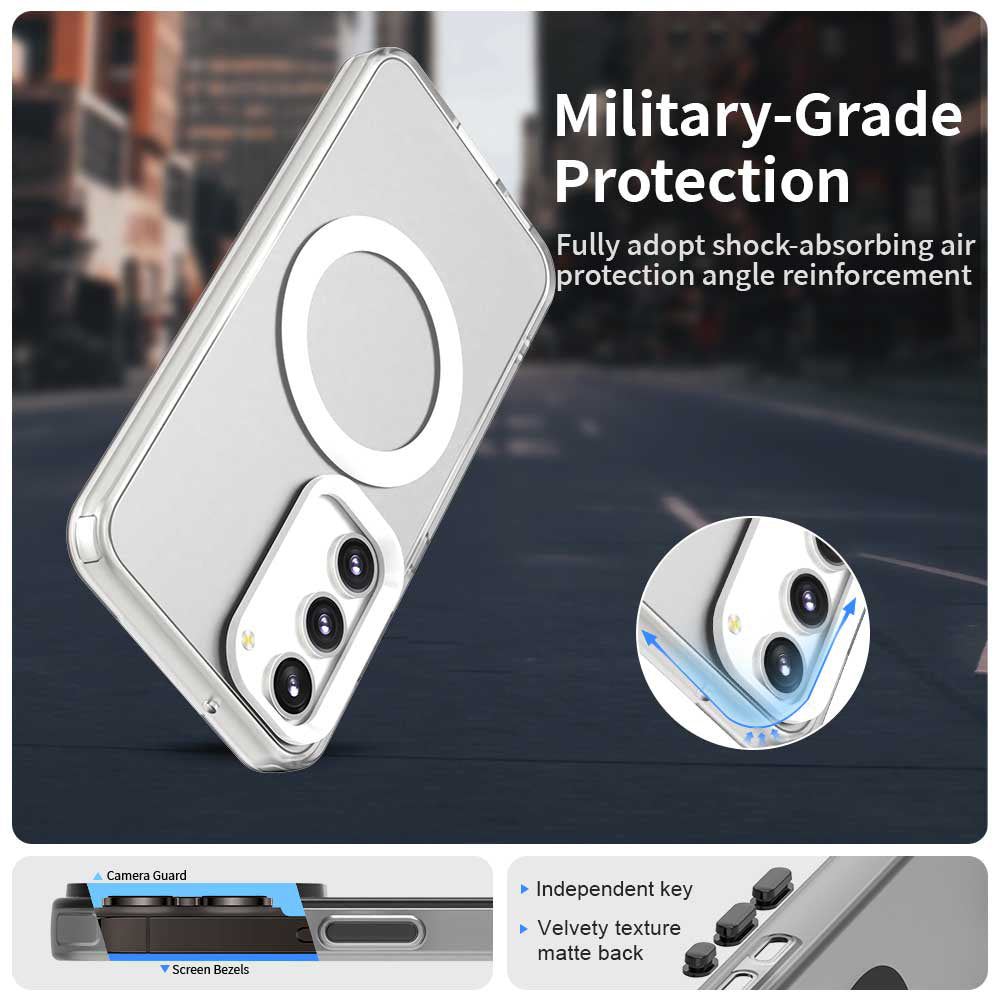 Husa de protectie Techsuit CandyCase MagSafe compatibil cu Samsung Galaxy S23, Alb