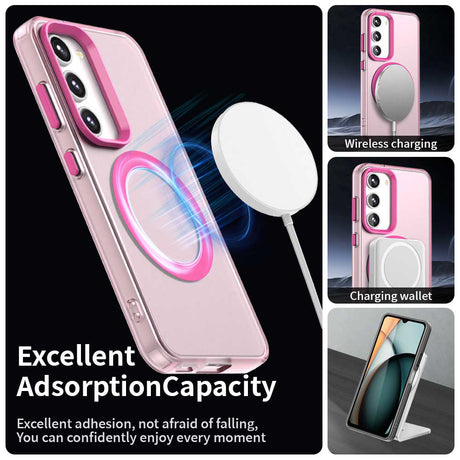 Husa de protectie Techsuit CandyCase MagSafe compatibil cu Samsung Galaxy S23, Roz