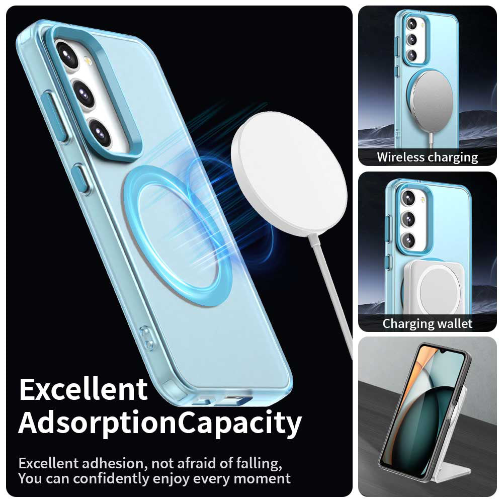 Husa de protectie Techsuit CandyCase MagSafe compatibil cu Samsung Galaxy S23 Plus, Albastru