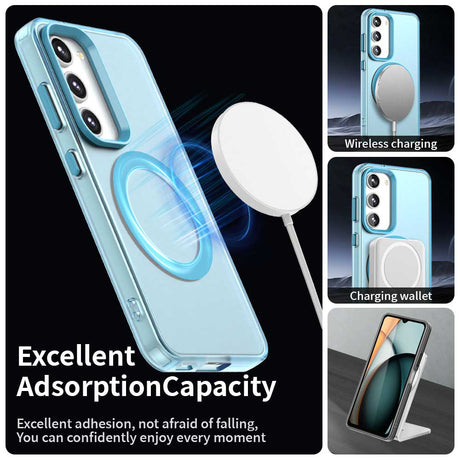Husa de protectie Techsuit CandyCase MagSafe compatibil cu Samsung Galaxy S23 Plus, Albastru