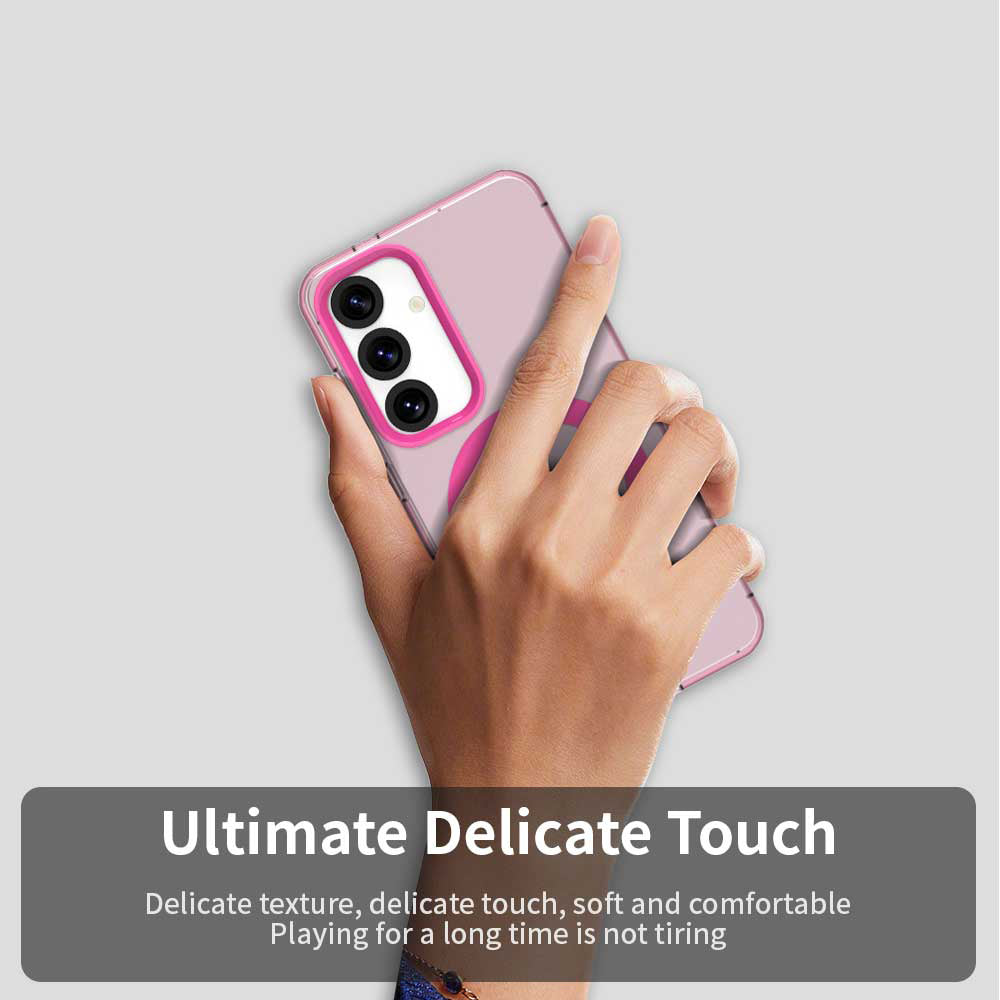 Husa de protectie Techsuit CandyCase MagSafe compatibil cu Samsung Galaxy S24 FE, Roz