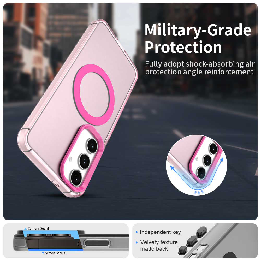 Husa de protectie Techsuit CandyCase MagSafe compatibil cu Samsung Galaxy S24 FE, Roz