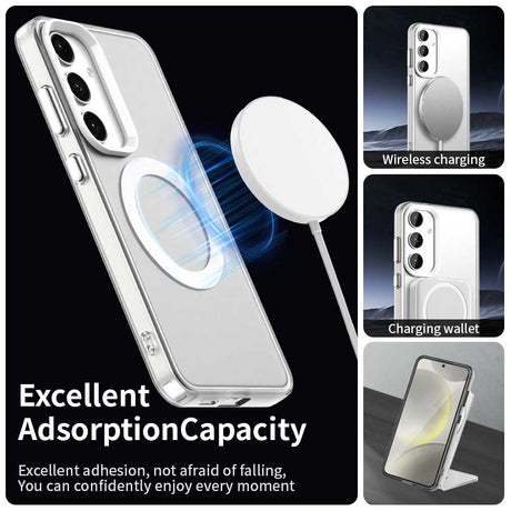 Husa de protectie Techsuit CandyCase MagSafe compatibil cu Samsung Galaxy S24 FE, Alb